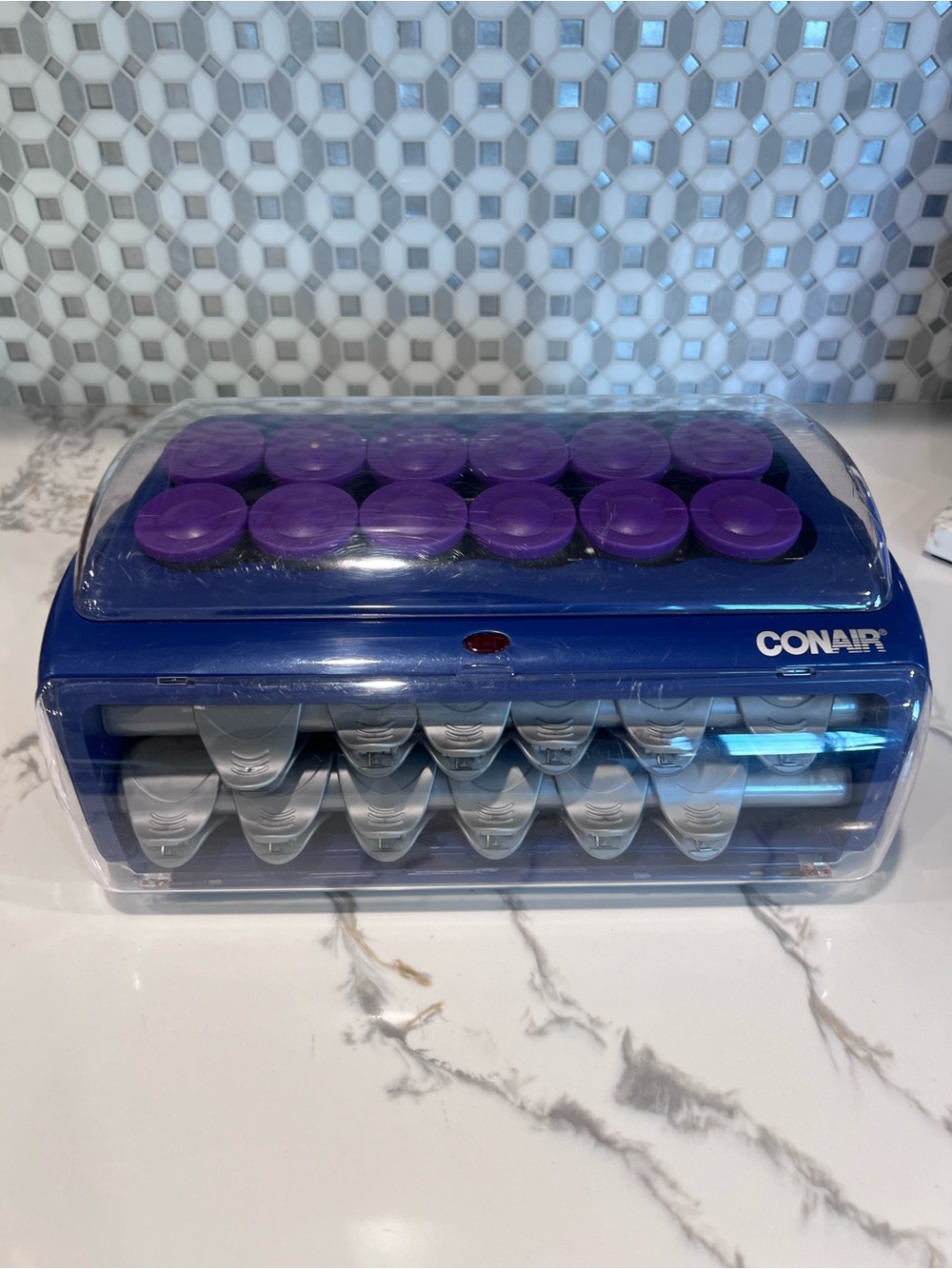 Conair HS33T 12 Jumbo 1.5 inch Hot Rollers 12 Clips Pageant Flocked Curlers